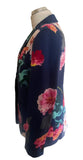 BANANA REPUBLIC DARK BLUE FLORAL PRINT COTTON JACKET SIZE 6 UK 10