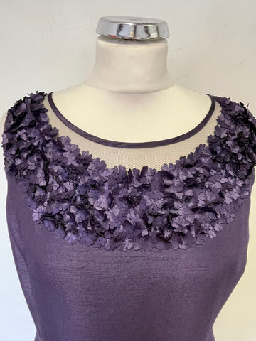 JACQUES VERT PURPLE PENCIL DRESS & MATCHING JACKET SUIT SIZE 12