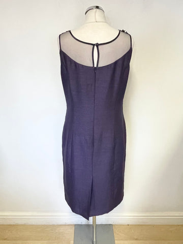 JACQUES VERT PURPLE PENCIL DRESS & MATCHING JACKET SUIT SIZE 12