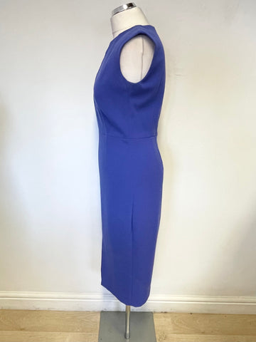 LK BENNETT ROYAL BLUE SLEEVELESS MIDI PENCIL DRESS SIZE 10