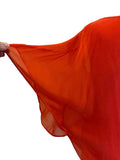 PHASE EIGHT 100% SILK CORAL RED ASYMMETRIC BATWING OVERLAY TOP  SIZE M