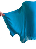 PHASE EIGHT BRIGHT TURQUOISE SILK MIX BATWING OVERLAY TOP SIZE L