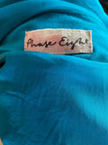 PHASE EIGHT BRIGHT TURQUOISE SILK MIX BATWING OVERLAY TOP SIZE L