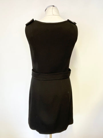 JESIRE BLACK SCOOP NECK SLEEVELESS A-LINE DRESS SIZE 8