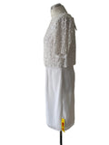 BRAND NEW JOANNA HOPE WHITE SEQUIN OVERLAY TOP SPECIAL OCCASION PENCIL DRESS  SIZE 12