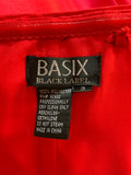 BASIX RED OFF SHOULDER FISH TAIL SPECIAL OCCASION EVENING DRESS SIZE 2 UK 6/8