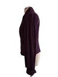 DESIGNER NARA CAMICIE PURPLE BALLOON SLEEVE FITTED SHIRT SIZE III UK 14