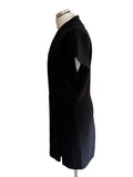 NOA NOA BLACK V NECK SHORT SLEEVE WRAP STYLE SHIFT DRESS SIZE 34 UK 8