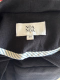 NOA NOA BLACK V NECK SHORT SLEEVE WRAP STYLE SHIFT DRESS SIZE 34 UK 8