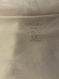MARCCAIN WHITE SCOOP NECK DRAPED OVERLAY LONG SLEEVE TOP SIZE 14