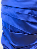 IRRESISTIBLE ROYAL BLUE PLEATED DRESS & BOLERO SPECIAL OCCASION OUTFIT SIZE 14