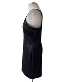 SARA BERNSHAW BLACK ONE SHOULDER STRAP PENCIL DRESS  SIZE 14