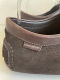 LOUIS VUITTON BROWN SUEDE LACE UP MOCCASIN SHOES SIZE 8/42