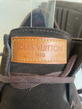 LOUIS VUITTON BROWN SUEDE LACE UP MOCCASIN SHOES SIZE 8/42