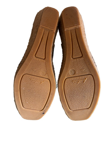 BRAND NEW MONTANE NAVY BLUE PEEPTOE ESPADRILLE WEDGE HEELS  SIZE UK 7/40