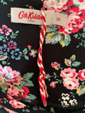 CATH KIDSTON BLACK FLORAL PRINT SHORT SLEEVED A-LINE DRESS  SIZE 16