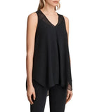 BRAND NEW ALL SAINTS BLAZE BLACK V NECK TOP SIZE XS