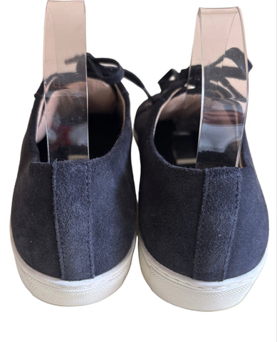 NOBRAND NAVY BLUE SUEDE COMFORT SNEAKER LACE UP SHOES SIZE 10.5/45
