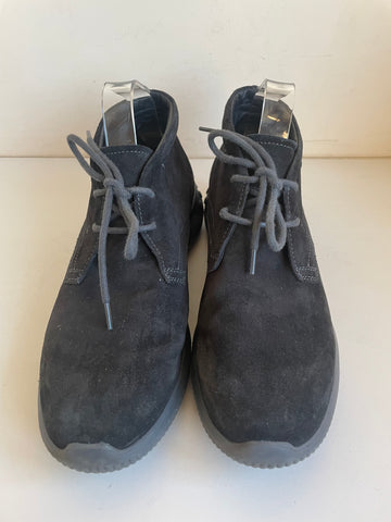 TODS BLACK SUEDE LACE UP DESERT BOOTS SIZE 7/40.5