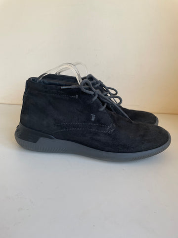 TODS BLACK SUEDE LACE UP DESERT BOOTS SIZE 7/40.5