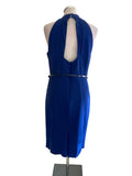 COAST ROYAL BLUE BELTED SLEEVELESS PENCIL DRESS SIZE 18