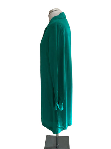 SOSANDAR EMERALD GREEN LONG SLEEVED SHIFT DRESS SIZE 16