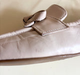 LK BENNETT MAUDE CREAM LEATHER BOW TRIM LOAFER FLATS SIZE 5/38