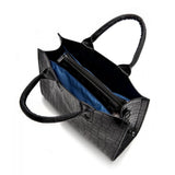 BRAND NEW MODA IN PELLE BLACK MOC CROC ZOLA TOTE /SHOULDER BAG