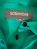 SOSANDAR EMERALD GREEN LONG SLEEVED SHIFT DRESS SIZE 16