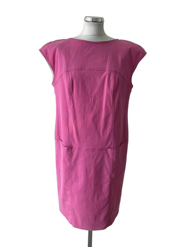 ESCADA PINK BOAT NECK SLEEVELESS SHIFT DRESS SIZE 42 UK 14