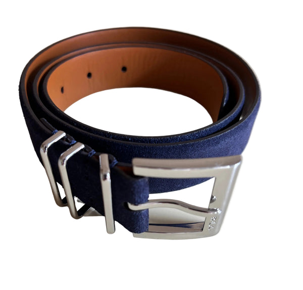 BRAND NEW RALPH LAUREN GENUINE LEATHER NAVY BELT SIZE M