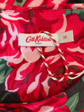 CATH KIDSTON BLACK RED ROSE PRINT SLEEVELESS A-LINE DRESS  SIZE 16
