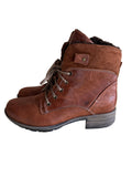 JOSEPH SIEBEL BROWN LEATHER LACE UP BOOTS SIZE 7/40