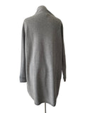 PHASE EIGHT GREY KNIT UNLINED WRAP FRONT COAT SIZE 12