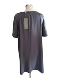 BRAND NEW PHASE EIGHT ZELDA CHARCOAL SHORT SLEEVED A-LINE DRESS SIZE 14