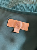 COUNTRY CASUALS JADE GREEN SILK EMBELLISHED CAMISOLE & FRONT TIE TOP SIZE 10