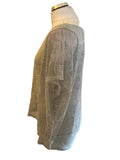 PHASE EIGHT GREY BOAT NECK MESH FLORAL OVERLAY TOP  SIZE 12