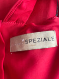 PER UNA SPEZIALE DAKOTA RED CUT AWAY TOP MIDI PENCIL DRESS SIZE 14