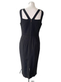BRAND NEW PER UNA SPEZIALE DAKOTA BLACK CUT AWAY TOP MIDI PENCIL DRESS SIZE 14
