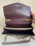 MULBERRY LARGE DARLEY BEIGE CALFSKIN LEATHER CHAIN STRAP SHOULDER BAG