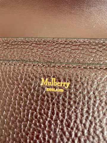 MULBERRY DARLEY OXBLOOD CALFSKIN LEATHER CHAIN STRAP SHOULDER BAG LARGE