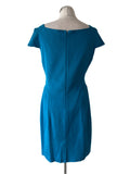REISS DENNY BRIGHT TURQUOISE PENCIL DRESS  SIZE 14