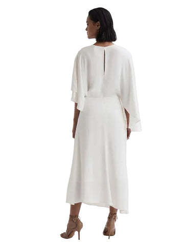 BRAND NEW REISS NAOMI-CAPE IVORY MAXI DRESS SIZE 14
