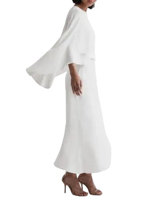 BRAND NEW REISS NAOMI-CAPE IVORY MAXI DRESS SIZE 14