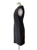 AMANDA WAKELEY BLACK SILK LINED STITCH SEAM DETAILING PENCIL DRESS SIZE 14