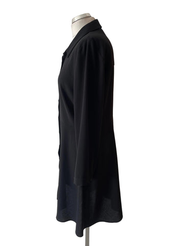 ZARA WOMAN BLACK BUTTON FRONT A-LINE DRESS  SIZE XL