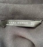 ZARA WOMAN BLACK BUTTON FRONT A-LINE DRESS  SIZE XL