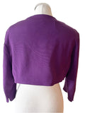 COAST PURPLE BOLERO 3/4 SLEEVE JACKET SIZE 16