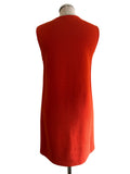 BRAND NEW PRESS SAMPLE LK BENNETT ORANGE RIBBED KNIT SLEEVELESS SHIFT DRESS SIZE S