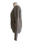 ATELIER WOOL & CASHMERE MIX GREY LONG SLEEVED JUMPER  SIZE L